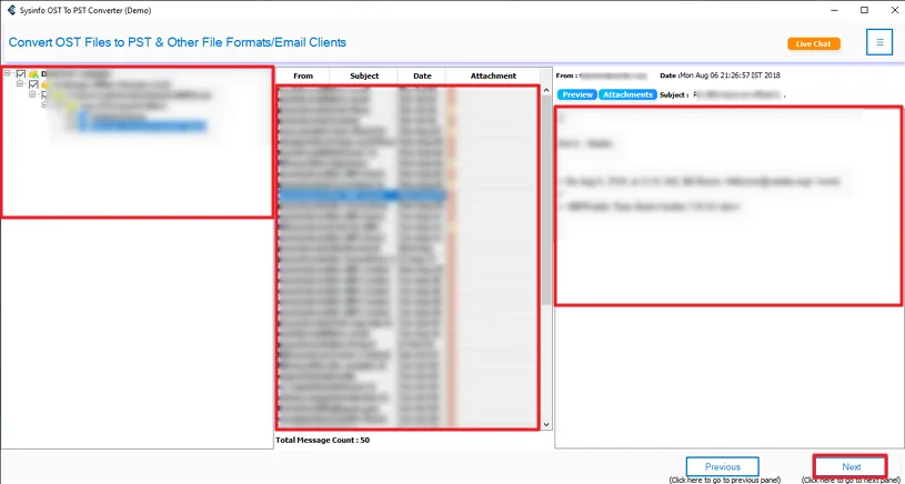Preview and select the files