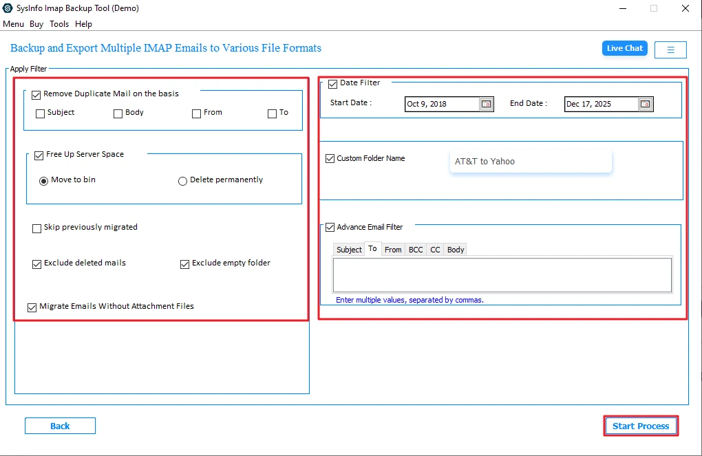 Transfer AT&T Email to Yahoo Mail step 6