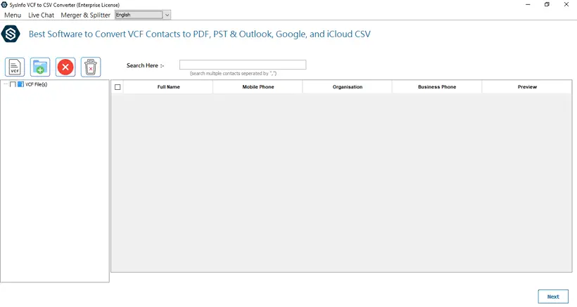 Export iPhone contacts to Excel step 1