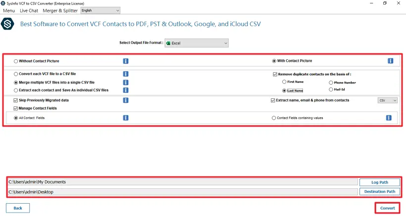 Export iPhone contacts to Excel step 4