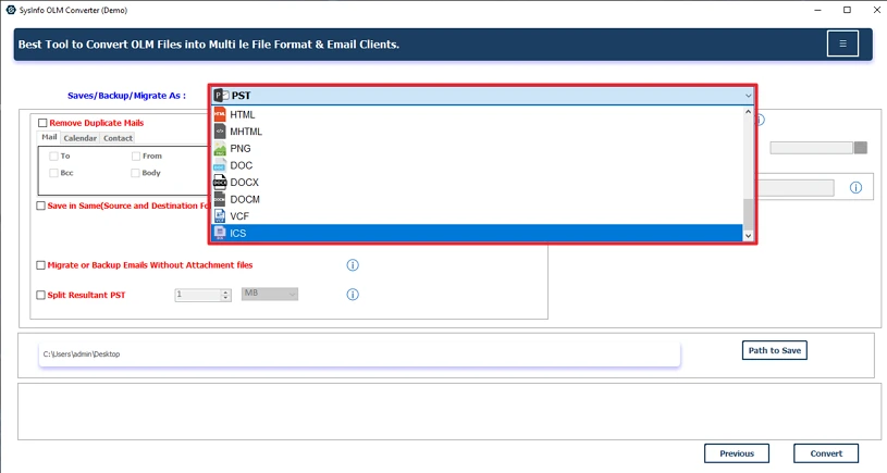 Convert OLM to ICS 4