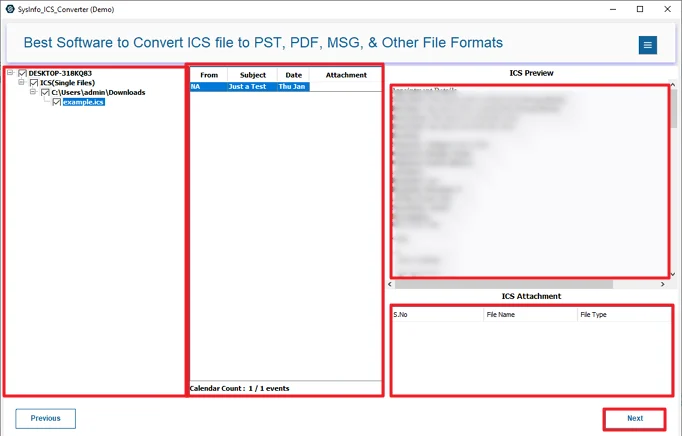 Preview your files and select the files