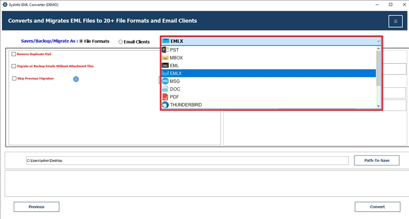 Convert EML to EMLX
 step 4