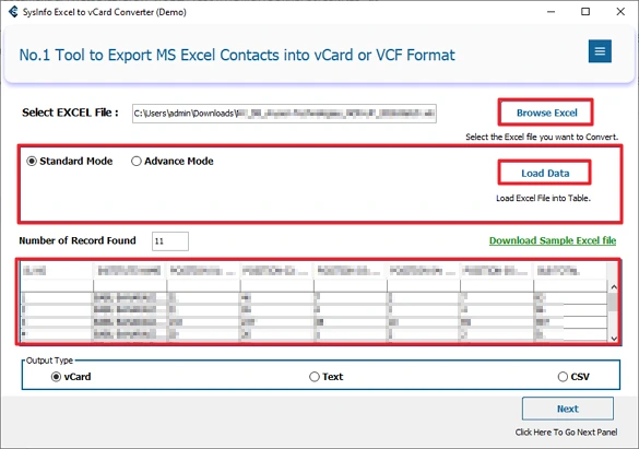Import Contacts from Excel to Android
 step 2