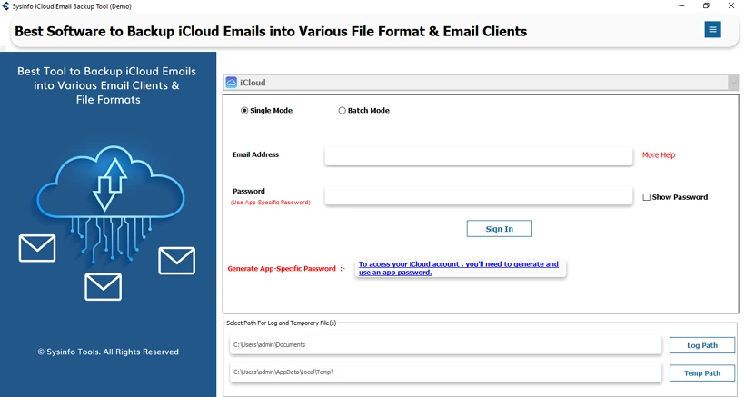 Export iCloud Emails to Outlook
step 1