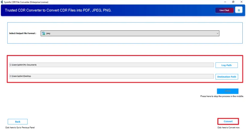 Convert CDR file to JPG
step 4