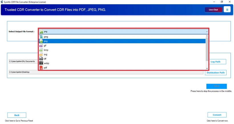 Convert CDR to PNG
step 3