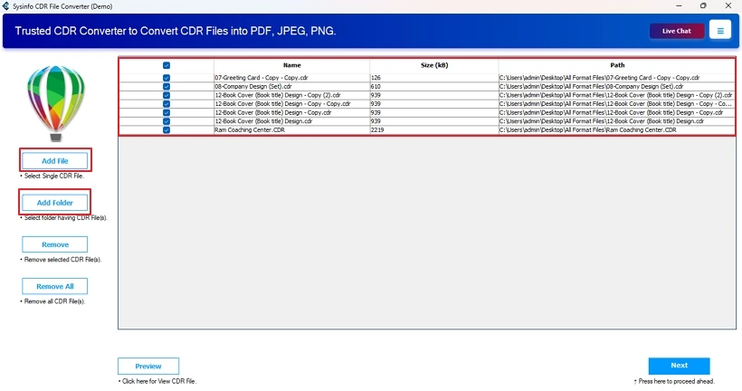 Convert CDR to WEBP
step 2
