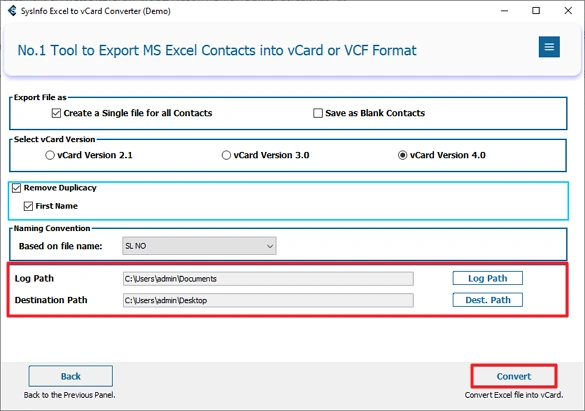 Import Contacts from Excel to Android
 step 6
