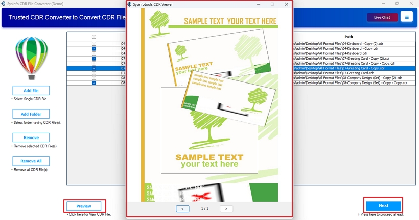 Convert CDR to GIF
 step 3