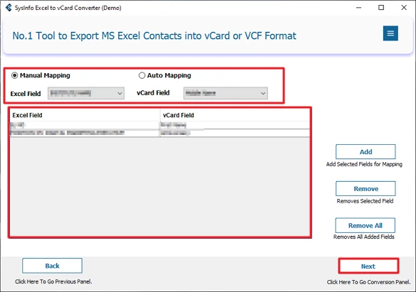 Import Contacts from Excel to Android
 step 4