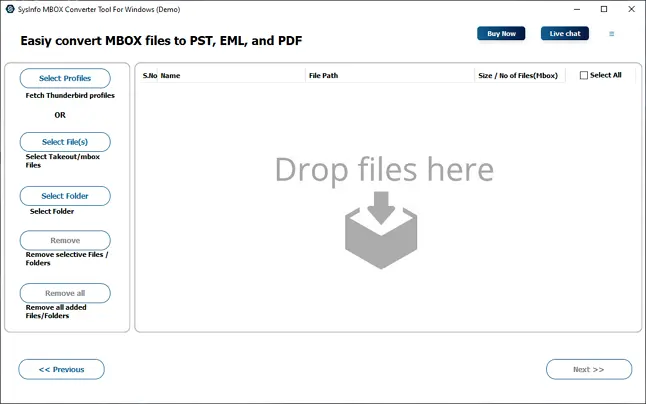 Import MBOX to Hotmail
 step 1