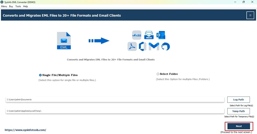 Import EML to HostGator Mail

