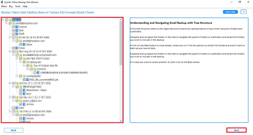 Afterwards, choose and preview files and click Next.