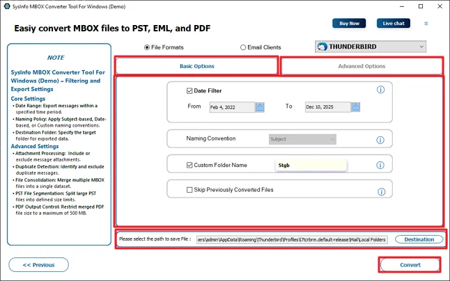 Finally, apply the given options, set the path, and click Convert.