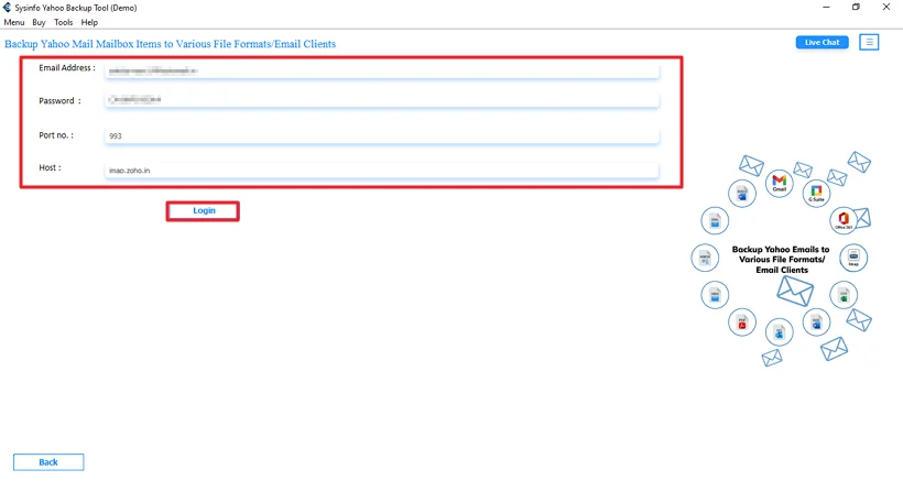 Thereafter, log in with Zoho Mail details.