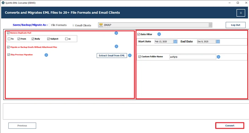 Lastly, apply filters and hit the Convert button.
