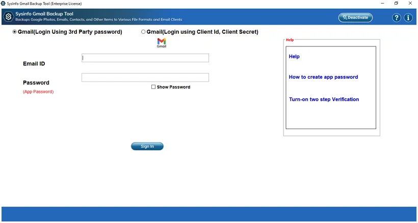 Download the Gmail backup Tool.