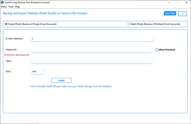 Download the IMAP Backup Tool.