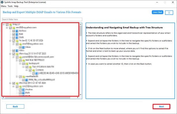 Preview & select folders to migrate and hit Next.