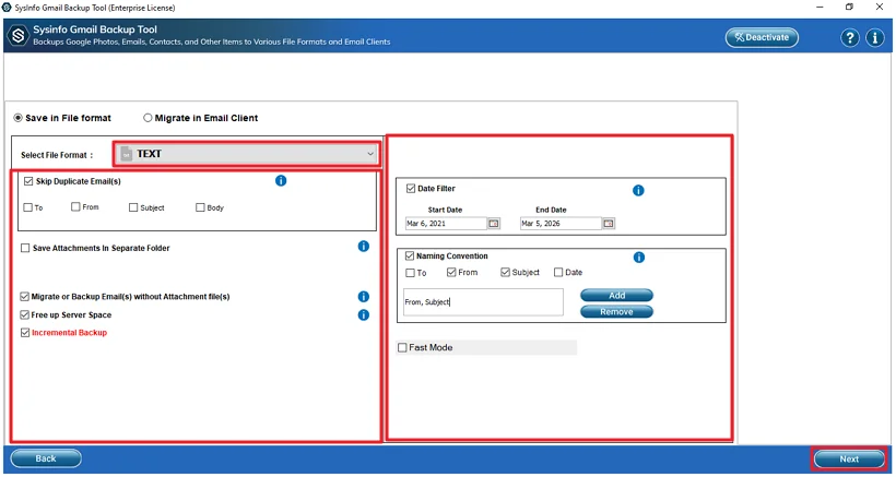 Further, choose the Text format and apply the filters.