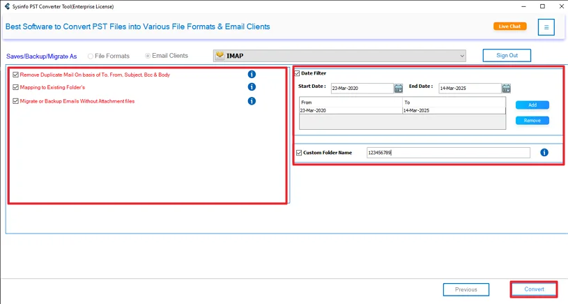 Lastly, apply the features and click the Convert button.