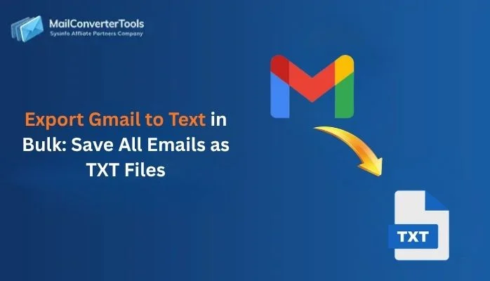 Export Gmail to Text in Bulk: Save All Emails as TXT Files