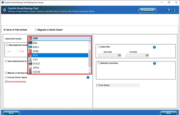 step 3 choose the PDF file format