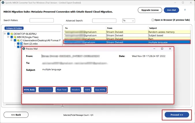 Further, you can preview the content of added files and then select the files to convert.