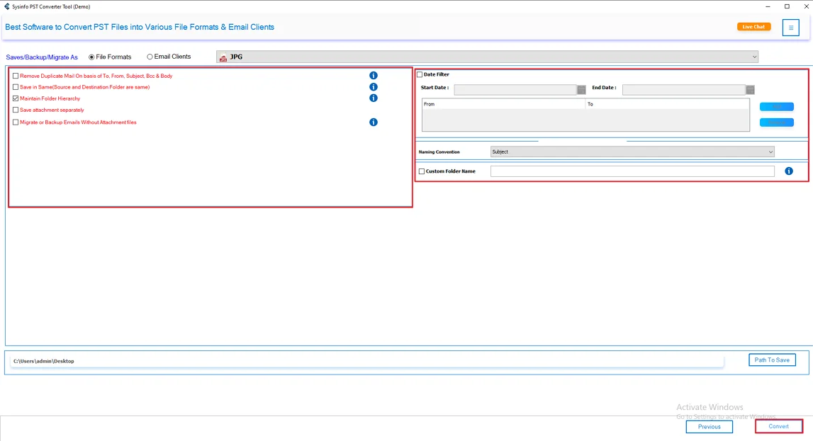 Lastly, apply filter of your choice and hit the Convert button.
