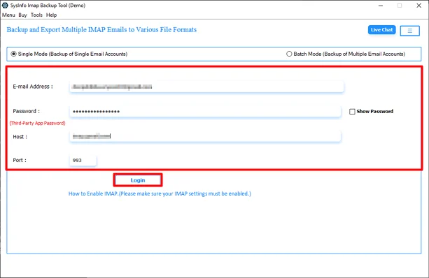 Firstly, download the tool and log in with DreamHost credentials.