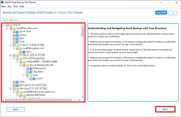 Then, select and preview files and click the Next button.