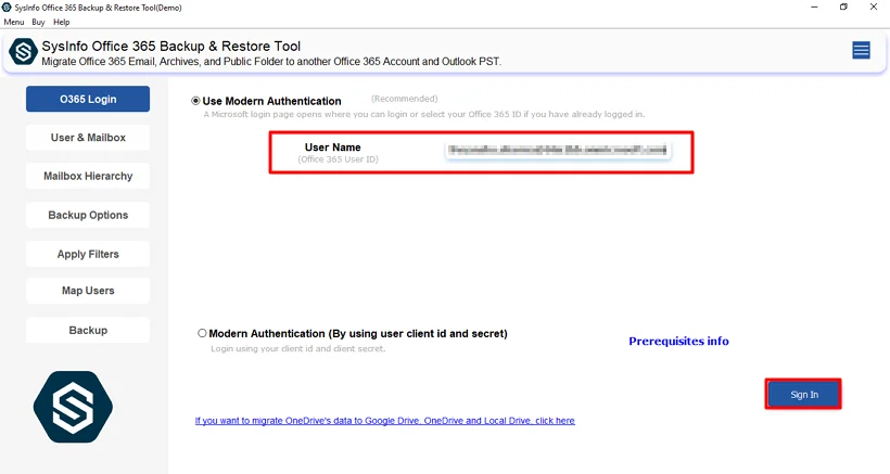 After that, use Office 365 credentials and click Sign in.