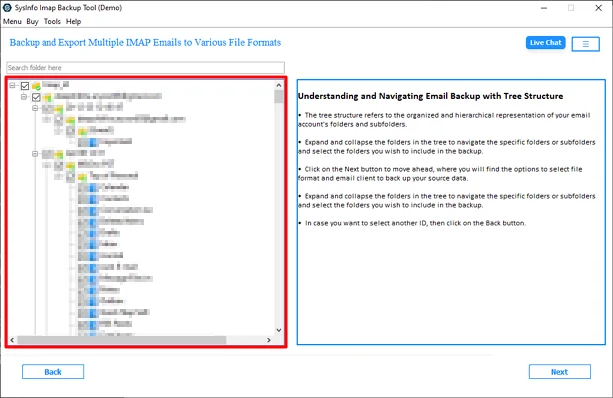 Then, expand folders and select files or click Next.