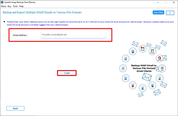 Further, use Gmail credentials to log in.