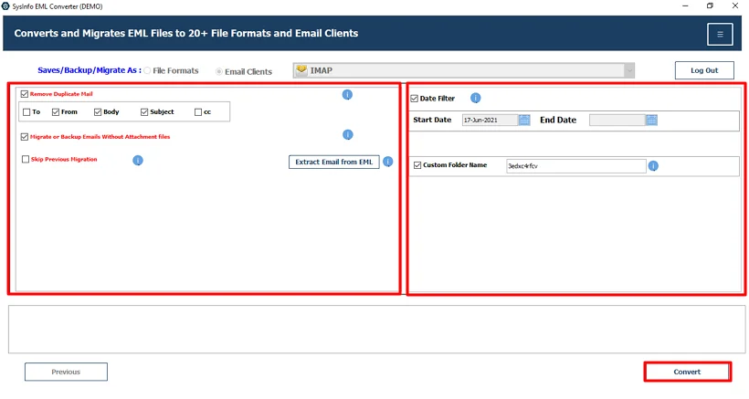 Lastly, apply useful filters and click Convert.