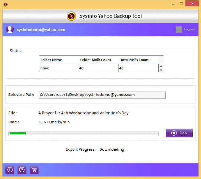 how to backup yahoo mail to hard drive